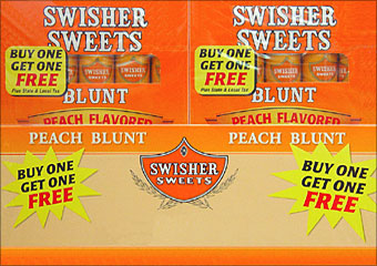SWISHER SWEETS BLUNT PEACH 5PKS - PROMOTIONAL CARTON 