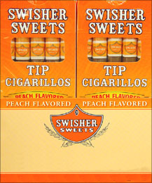 SWISHER SWEETS TIP CIGARILLO PEACH 20/5 PKS 