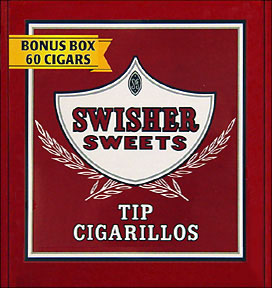 SWISHER SWEETS TIP CIGARILLOS 60CT BOX 