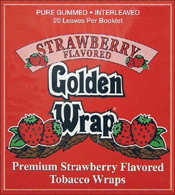 GOLDEN WRAP STRAWBERRY TOBACCO WRAP, 20 BOOKLET/BOX 