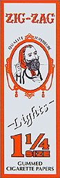 ZIG ZAG LIGHTS 1 1/4 CIGARETTE PAPER 24CT BOX 