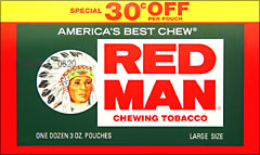 RED MAN CHEWING TOBACCO 12 COUNT - PROMO 
