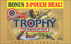 TROPHY CHEWING TOBACCO 12 COUNT - 6/2 POUCH DEALS 