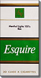 ESQUIRE MENTHOL LIGHT 100 BOX 