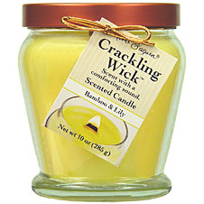 Crackling Wick Candle - Bamboo & Lily 