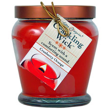 Crackling Wick Candle - Cranberry Orange 