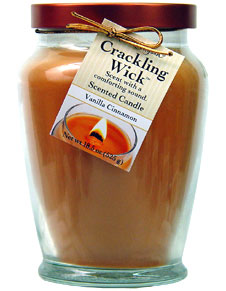 Crackling Wick Candle - Vanilla Cinnamon 18.5oz 
