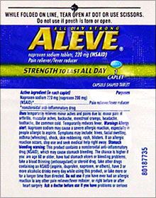 Aleve 12 Packets Of 2 Tablets 
