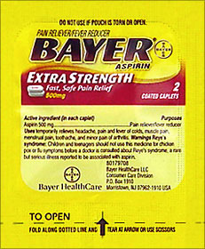 Bayer Extra Strength 12 Packets Of 2 Coated Caplets 