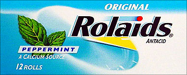 Rolaids Peppermint 12 rolls of 12 tablets 