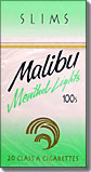 MALIBU SLIM MENTHOL LIGHT 100 BOX 