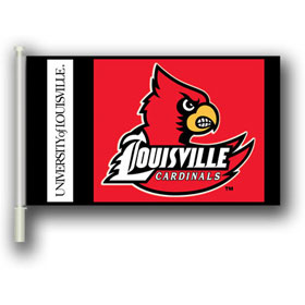 Louisville Cardinals Logo Car Flag 