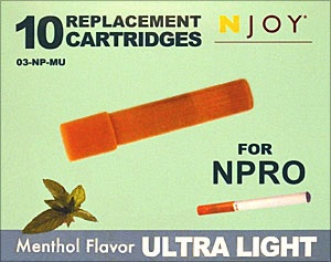 NJOY Replacement Cartridges - Menthol Ultra Light - 10 Cartridges 