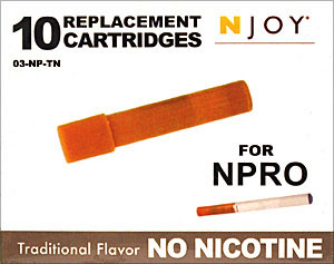 NJOY Replacement Cartridges - No Nicotine - 10 Cartridges 