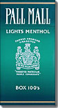 PALL MALL MENTHOL LIGHT 100 BOX 