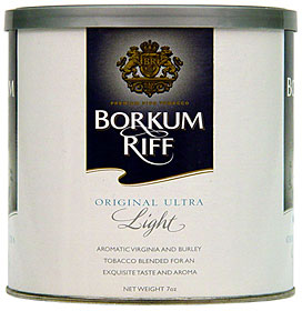 BORKUM RIFF ULTRA LIGHT PREMIUM PIPE TOBACCO 7OZ CAN 