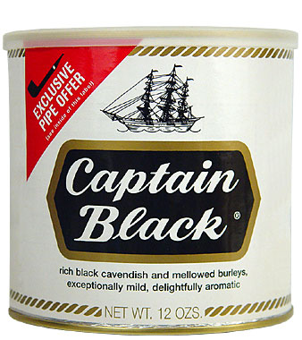 CAPTAIN BLACK PIPE TOBACCO 12 OZ CAN 