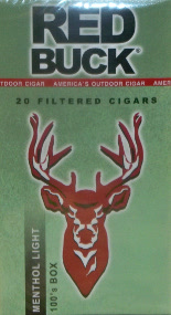 RED BUCK LITTLE CIGARS  - MENTHOL LIGHT 100's BOX 