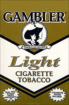GAMBLER LIGHT CIGARETTE TOBACCO 12/0.65oz POUCHES 