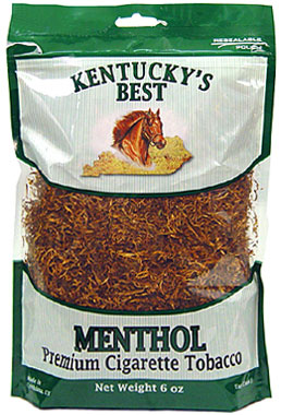 KENTUCKY'S BEST MENTHOL CIGARETTE TOBACCO 6OZ BAG 