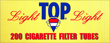 TOP CIGARETTE FILTER TUBES - LIGHT - 200CT 