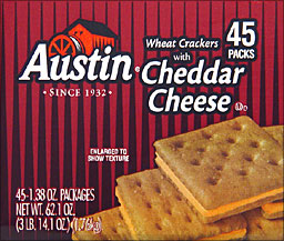 Austin Wheat  & Cheddar Cheese Crackers 36CT 