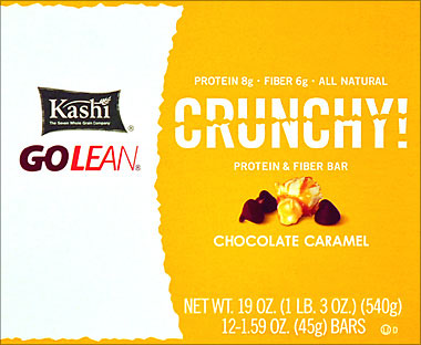 Kashi Go Lean Crunchy Protein & Fiber Bar Chocolate Caramel - 12-1.59oz Bars 