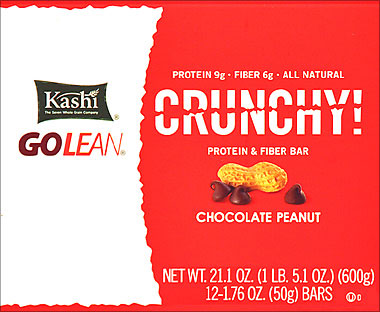 Kashi Go Lean Crunchy Protein & Fiber Bar Chocolate Peanut - 12-1.76oz Bars 