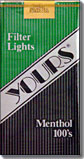 YOURS MENTHOL LIGHT 1OO'S 