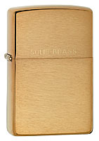 ZIPPO SOLID BRASS - BRUSHED BRASS 