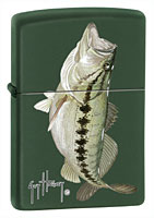 ZIPPO GUY HARVEY BASS - GREEN MATTE 
