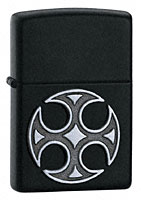 ZIPPO MEDIEVAL CROSS EMBLEM - BLACK MATTE 