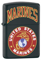 ZIPPO U.S. MARINES - BLACK MATTE 