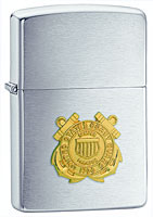 ZIPPO U.S. COAST GUARD EMBLEM - BRUSHED CHROME 