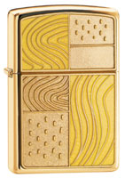 ZIPPO YELLOW JOURNEY EMBLEM - HIGH POLISH BRASS 