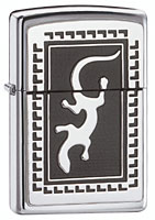 ZIPPO GECKO EMBLEM - HIGH POLISH CHROME 