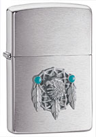 ZIPPO DREAM CATCHER EMBLEM - BRUSHED CHROME 