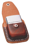 ZIPPO LIGHTER POUCH w/CLIP - BROWN 