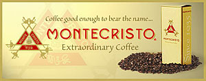 Montecristo Whole Bean Coffee Jamaica Blue Mountain Mavis Bank Estate 1lb bag 