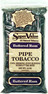 SUPER VALUE BUTTERED RUM PIPE TOBACCO 12 OZ BAG - Smokes-Spirits.com